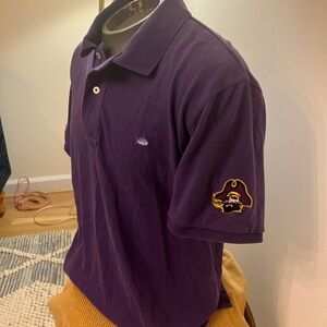 ECU men’s purple polo. East Carolina University.